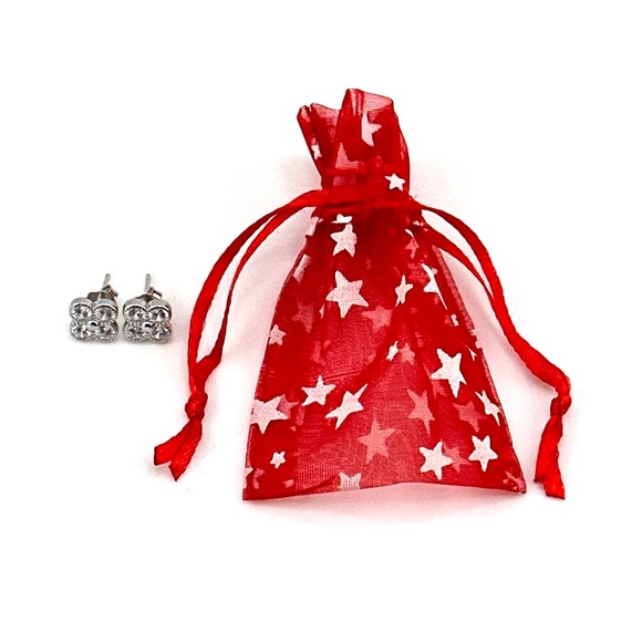 925 Solid Sterling Silver Luxury Clover 4 Leaf Stud Earrings - Picture 7 of 7